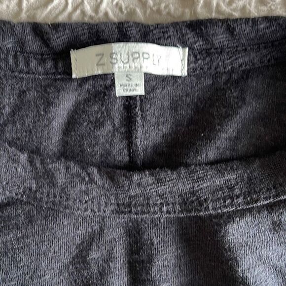 Z Supply Womens Long Sleeve T-Shirt Crewneck Top Cotton Blend Size Small Black - Picture 6 of 9